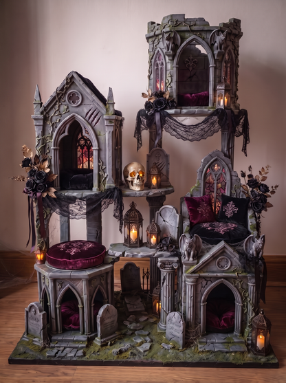 (PRE-ORDERS) Gothic Cat Tree Beds